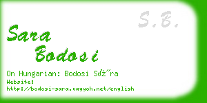 sara bodosi business card